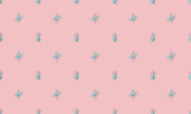 Farklı aksesuarlara sahip renkli arkaplan