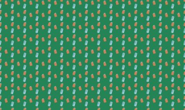 Farklı aksesuarlara sahip renkli arkaplan