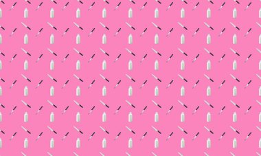 Farklı aksesuarlara sahip renkli arkaplan