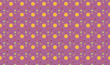 Farklı aksesuarlara sahip renkli arkaplan