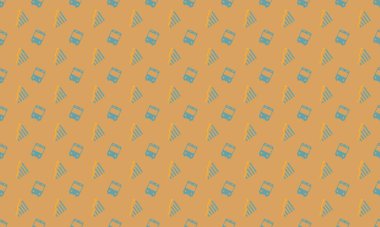 Farklı aksesuarlara sahip renkli arkaplan