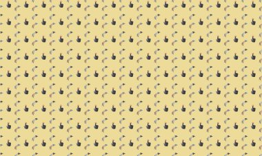 Farklı aksesuarlara sahip renkli arkaplan