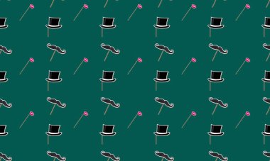 Farklı aksesuarlara sahip renkli arkaplan