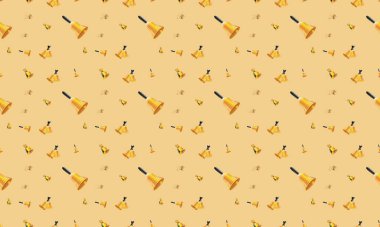 Farklı aksesuarlara sahip renkli arkaplan