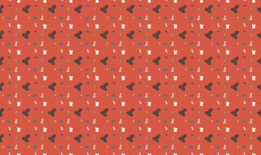 Farklı aksesuarlara sahip renkli arkaplan