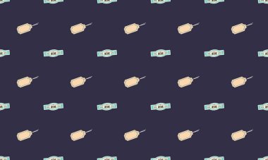 Farklı aksesuarlara sahip renkli arkaplan