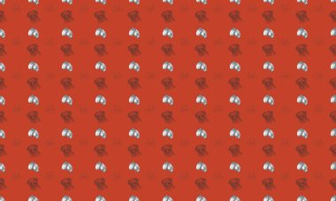 Farklı aksesuarlara sahip renkli arkaplan