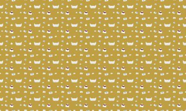 Farklı aksesuarlara sahip renkli arkaplan