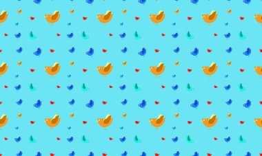 Farklı aksesuarlara sahip renkli arkaplan