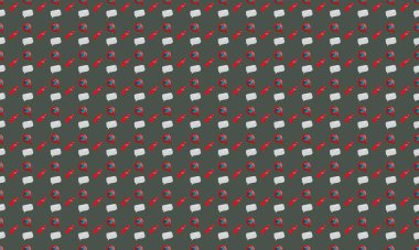 Farklı aksesuarlara sahip renkli arkaplan