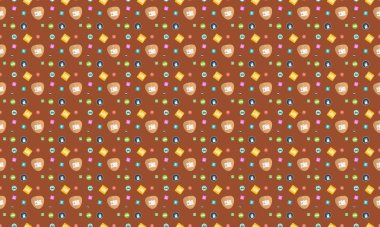 Farklı aksesuarlara sahip renkli arkaplan