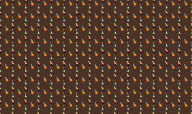 Farklı aksesuarlara sahip renkli arkaplan