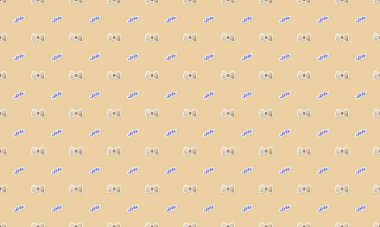 Farklı aksesuarlara sahip renkli arkaplan