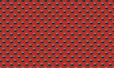 Farklı aksesuarlara sahip renkli arkaplan