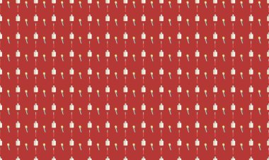 Farklı aksesuarlara sahip renkli arkaplan