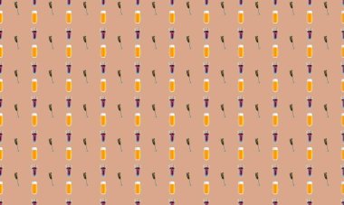 Farklı aksesuarlara sahip renkli arkaplan