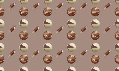 Farklı aksesuarlara sahip renkli arkaplan