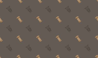 Farklı aksesuarlara sahip renkli arkaplan