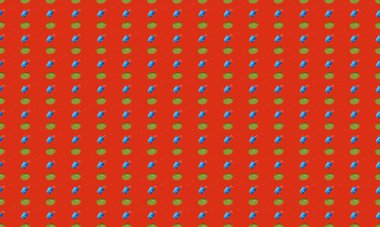 Farklı aksesuarlara sahip renkli arkaplan