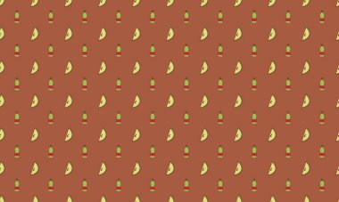 Farklı aksesuarlara sahip renkli arkaplan