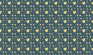 Farklı aksesuarlara sahip renkli arkaplan