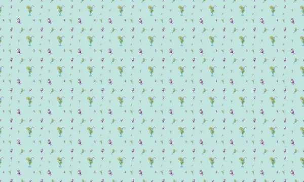 Farklı aksesuarlara sahip renkli arkaplan