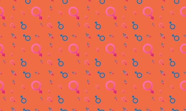 Colored background with different accessories