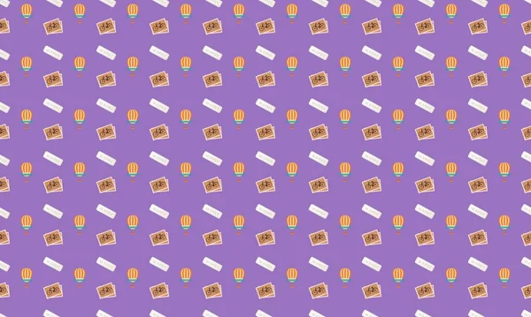 Farklı aksesuarlara sahip renkli arkaplan