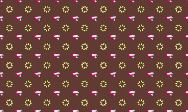 Farklı aksesuarlara sahip renkli arkaplan