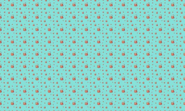 Farklı aksesuarlara sahip renkli arkaplan