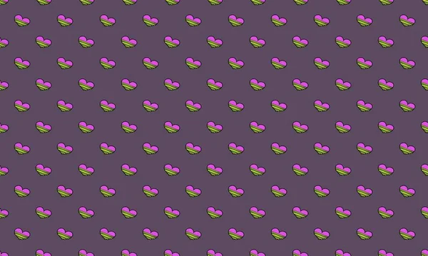 Farklı aksesuarlara sahip renkli arkaplan