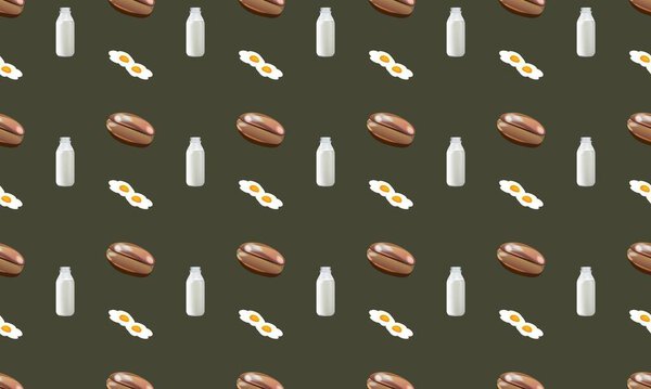 Colored background with different accessories