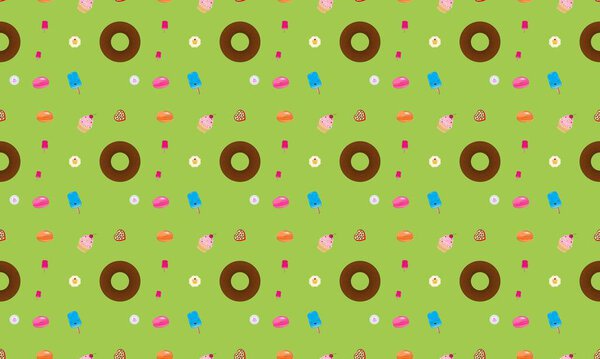 Colored background with different accessories