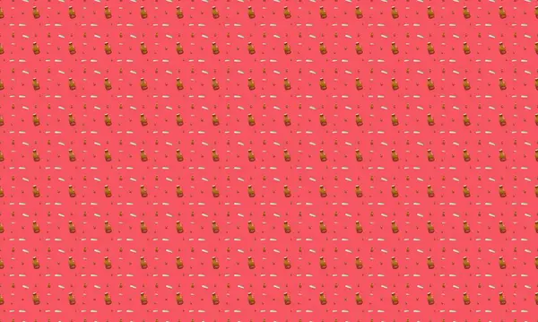 Farklı aksesuarlara sahip renkli arkaplan