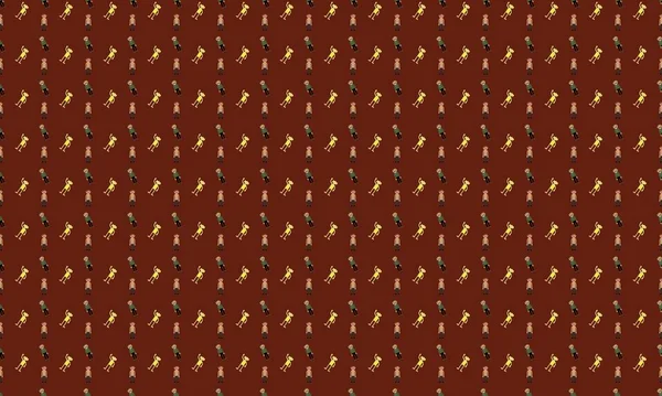 Farklı aksesuarlara sahip renkli arkaplan