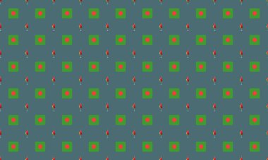 Farklı aksesuarlara sahip renkli arkaplan