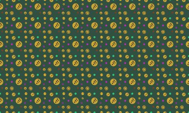 Farklı aksesuarlara sahip renkli arkaplan