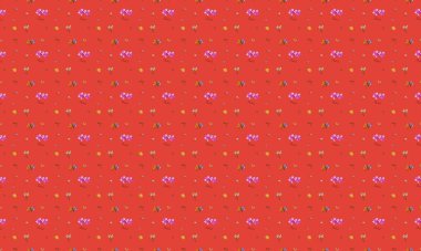 Farklı aksesuarlara sahip renkli arkaplan