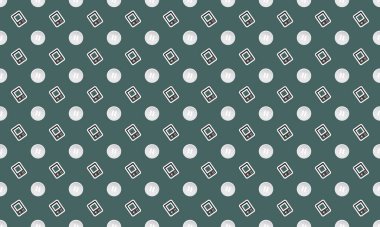 Farklı aksesuarlara sahip renkli arkaplan