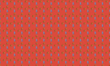 Farklı aksesuarlara sahip renkli arkaplan