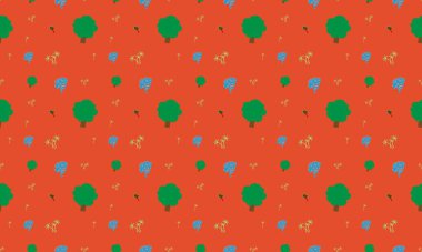 Farklı aksesuarlara sahip renkli arkaplan