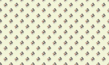 Farklı aksesuarlara sahip renkli arkaplan