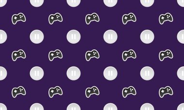 Farklı aksesuarlara sahip renkli arkaplan