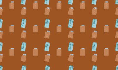 Farklı aksesuarlara sahip renkli arkaplan