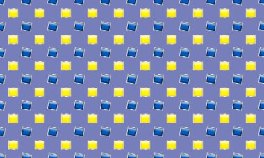 Farklı aksesuarlara sahip renkli arkaplan