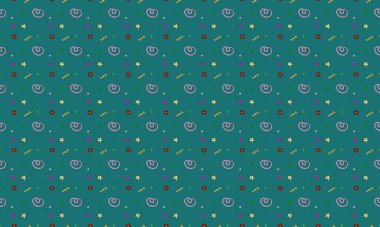 Farklı aksesuarlara sahip renkli arkaplan