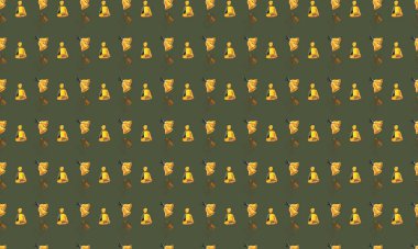 Farklı aksesuarlara sahip renkli arkaplan