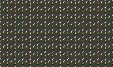 Farklı aksesuarlara sahip renkli arkaplan