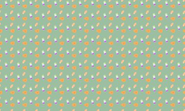 Farklı aksesuarlara sahip renkli arkaplan