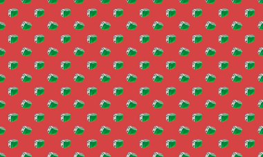 Farklı aksesuarlara sahip renkli arkaplan